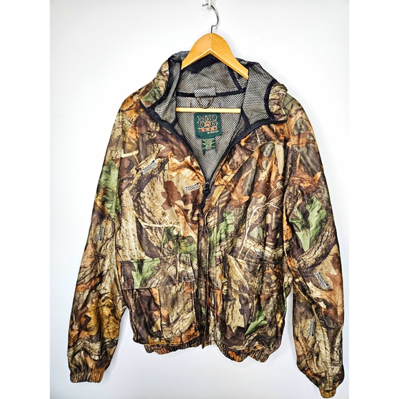 Mad Dog Gear Other - Mad Dog Gear Camo Hooded Hunting Jacket M Full Zip Pocket Outdoor Duck Gorpcore